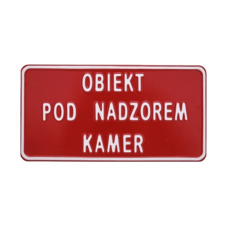 Tablica 15x29cm obiekt pod nadzorem kamer