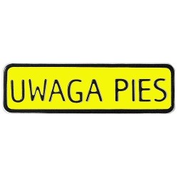 Tablica 7x29cm uwaga pies