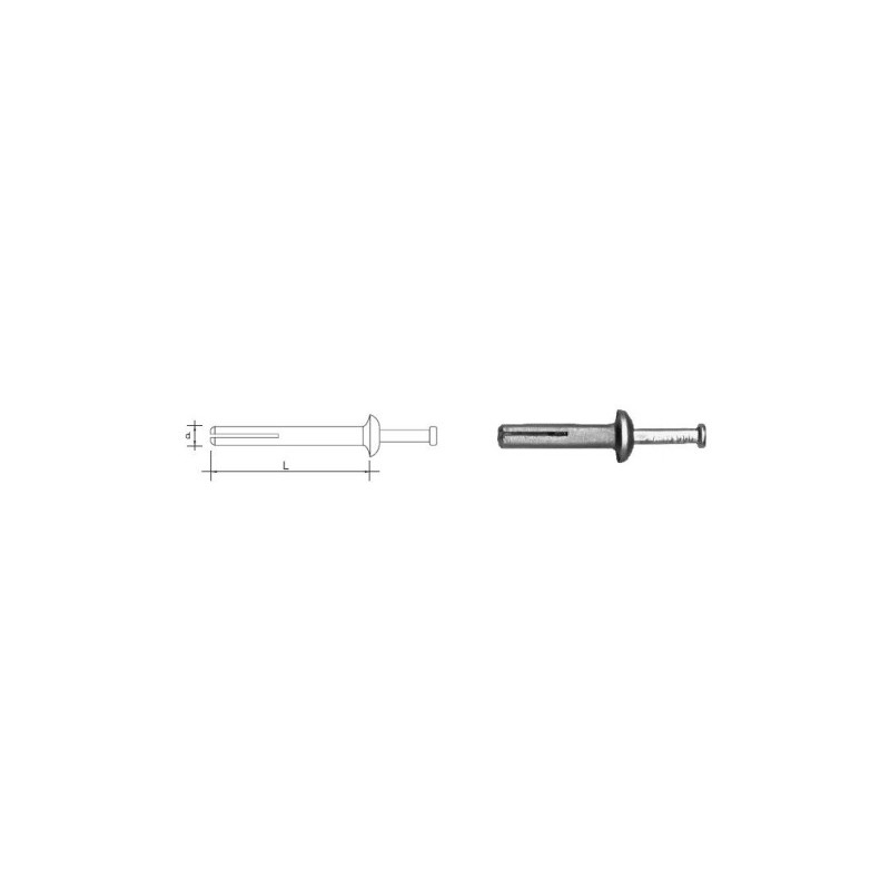 Kołek metalowy wbijany 6x40mm 100szt