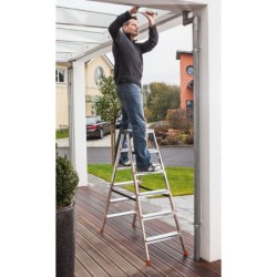 Drabina aluminiowa dwustronna dopplo 2x6 szczebli