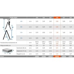 Drabina aluminiowa dwustronna dopplo 2x6 szczebli