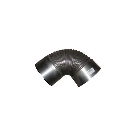 Kolano piecowe czarne z blachy 1mm 140mm