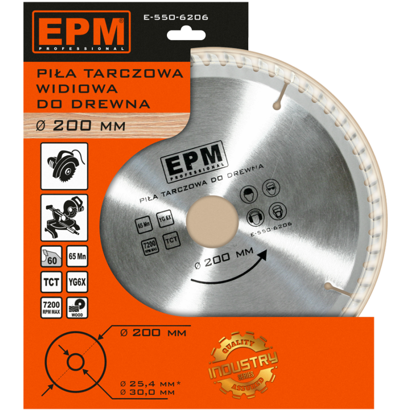Piła spiekowa 200mm 60 zębów