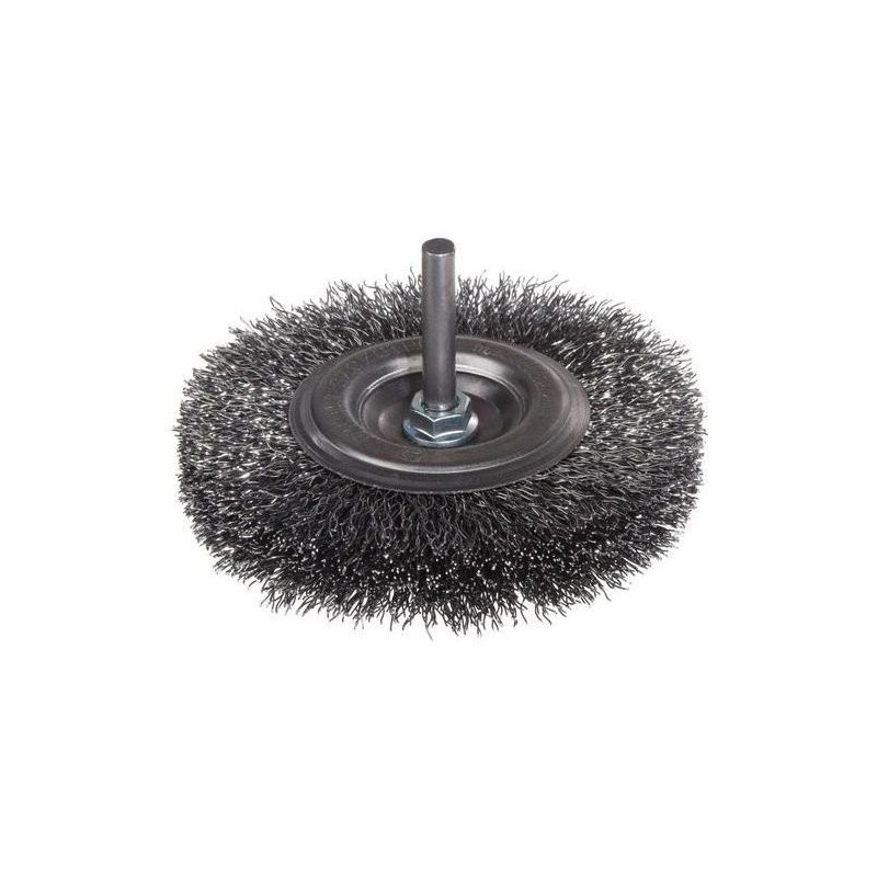 Szczotka tarczowa drut stalowy trzpień 6mm fi50mm