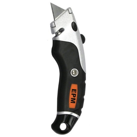 Nóż z ostrzem trapezowym aluminiowy + 5 sztuk ostrzy