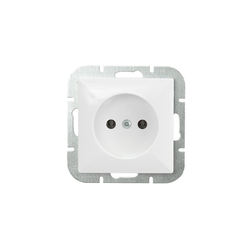 Perła gniazdo pojedyncze p/t b/u białe