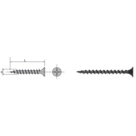 Wkręt gips drewno fosfatyzowany 4.2x70mm