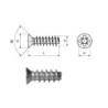 Eurowkręt stożkowy ocynkowany 6.3x11mm