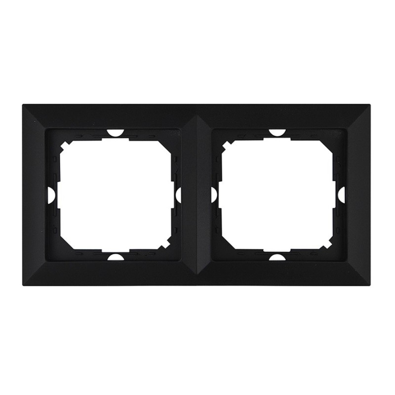 Perła ramka podwójna czarny mat