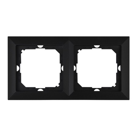 Perła ramka podwójna czarny mat
