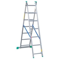 Drabina aluminiowa 2-elementowa 309cm 7+7 szczebli