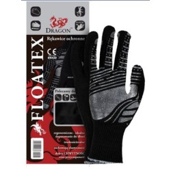 Rękawice bawełna+poliester, powlekane floatex 8