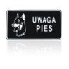 Tablica 15x29cm uwaga pies