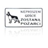 Tablica 15x29cm nieproszeni goście zostaną pożarci
