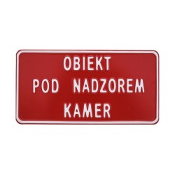 Tablica 15x29cm obiekt pod nadzorem kamer