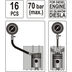 Miernik ciśnienia sprężania diesel 16 części