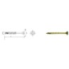 Wkręt do drewna ocynk żółty na torx 4.5x30mm t20