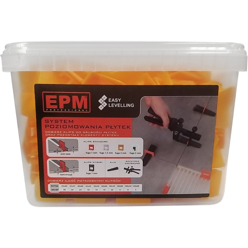 System układania płytek easy leveling 200 klipsów 2mm