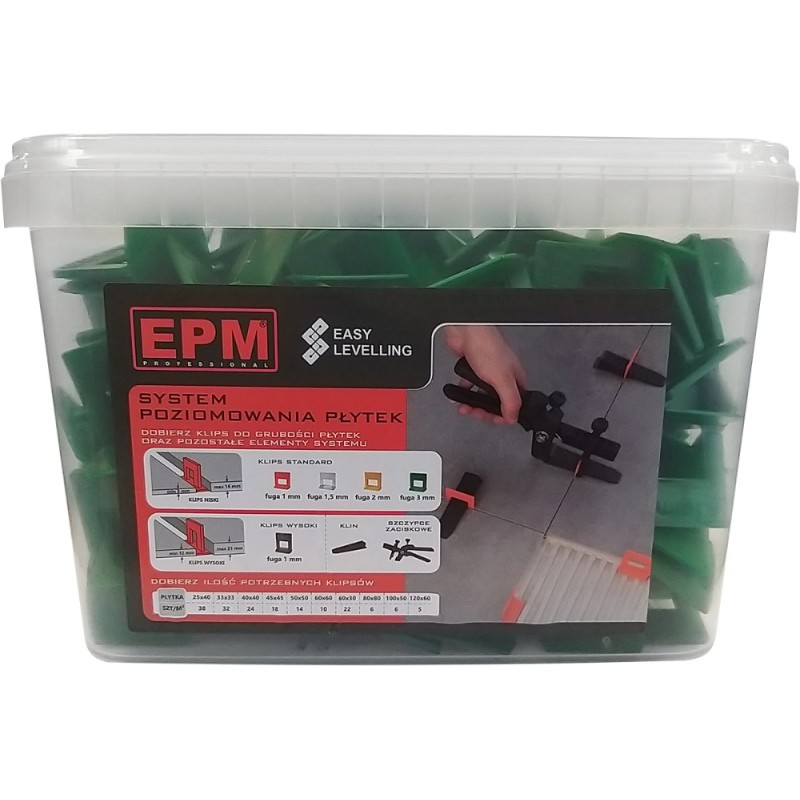 System układania płytek easy leveling 200 klipsów 3mm