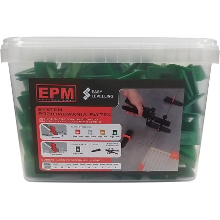 System układania płytek easy leveling 200 klipsów 3mm