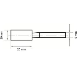 Ściernica trzpieniowa ekw 60 l v1 20x20x6