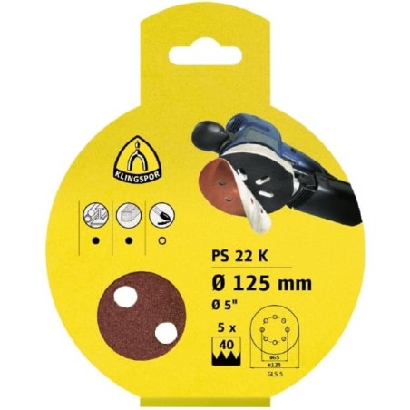 Krążek przyczepny 125mm ps22k gls5 gr.40 kpl.5szt 241614