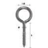 Wkręty oczkowe ocynkowane 4.7x40x18mm