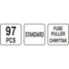 Zestaw 97 bezpieczników płytkowych standowych