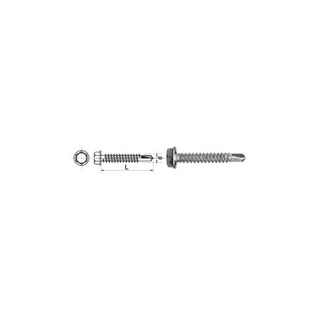 Wkręt samowiertny z łbem sześciokątnym hwh 5.5x63mm