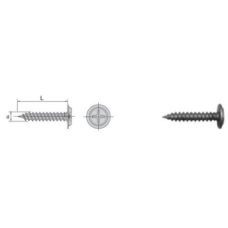 Wkręt z łbem podkładkowym fosfatyzowany 4.2x16mm kg