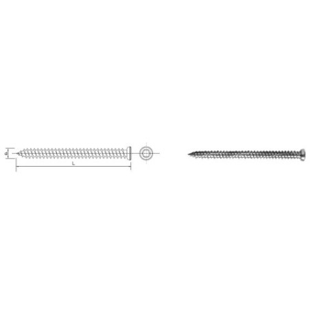 Wkręt do ram okiennych i drzwiowych ocynkowany fhd 7.5x152mm