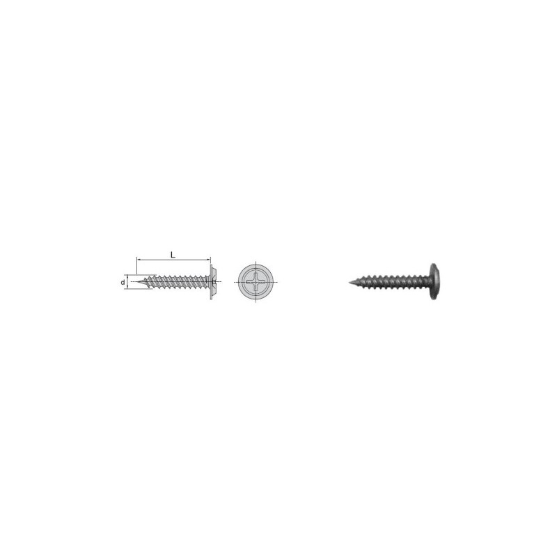 Wkręt z łbem podkładkowym fosfatyzowany 4.2x13mm