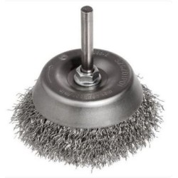 Szczotka doczołowa drut stalowy trzpień 6mm, fi50mm