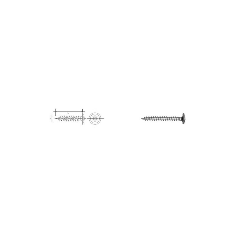 Wkręt do drewna łeb podkładkowy whd 3.0x12mm