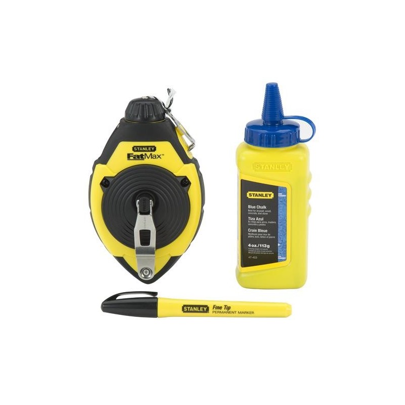 Zestaw sznur traserski fatmax + kreda nieb.115g + poziomn