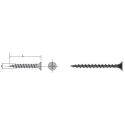 Wkręt gips drewno fosfatyzowany 3.5x25mm