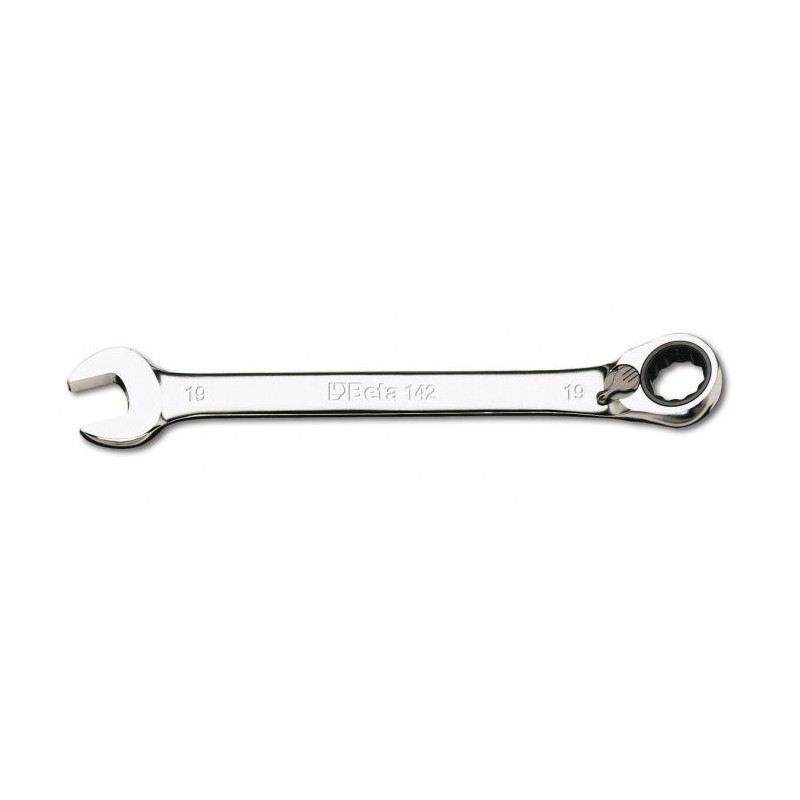 Klucz płasko-oczkowy, dwukierunkowy mechanizm zapadkowy 18mm