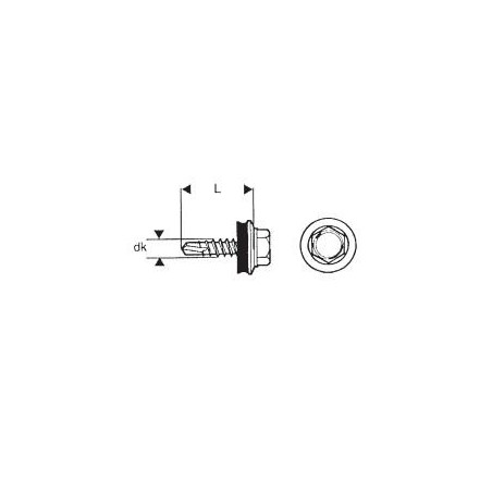Wkręt samowiertny 4.8x25mm ral 9010