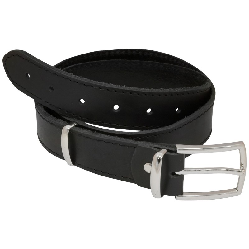 Pas skórzany szyty rocker black