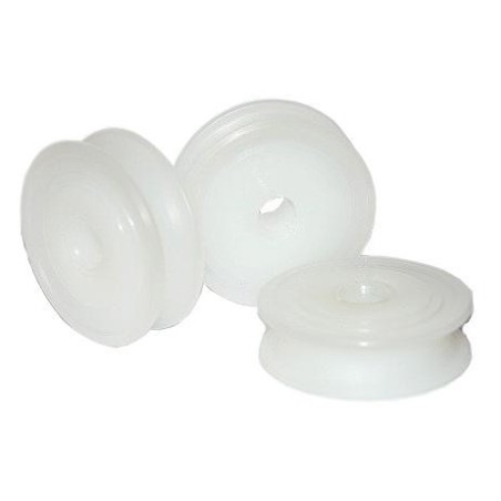 Rolka z tworzywa 30mm bez łożyska, na linkę c30/4