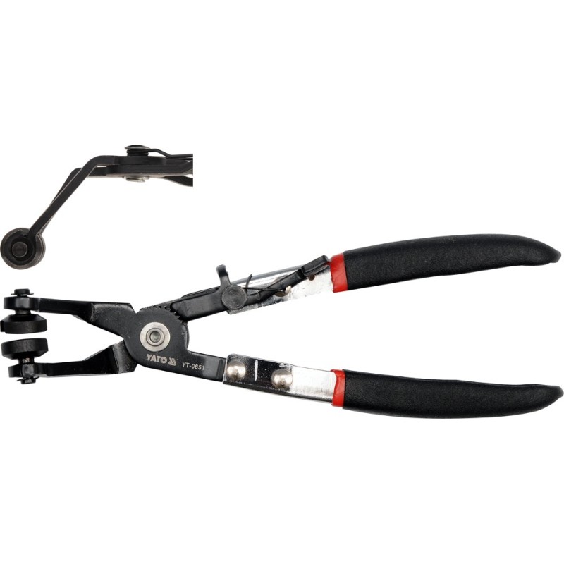 Szczypce wygięte do opasek rozprężnych