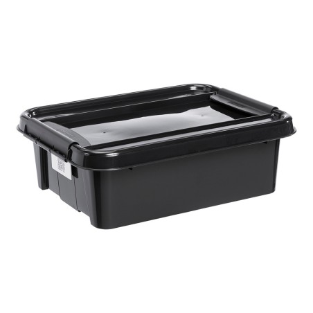 Pojemnik pro box 21l płaski czarny, czarna pokrywa