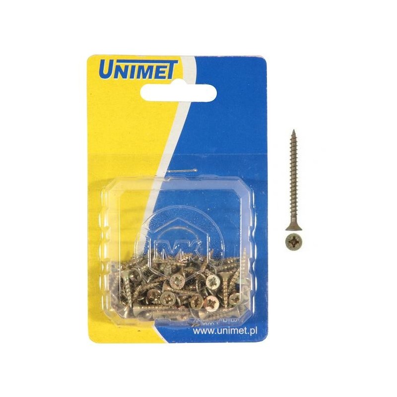 Wkręt do drewna ocynk zółty 6.0x60mm op-15szt