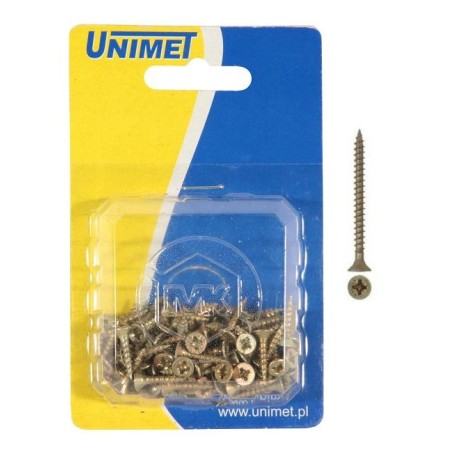 Wkręt do drewna ocynk zółty 4.0x25mm op-60szt