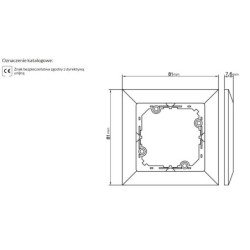 Perła ramka potrójna