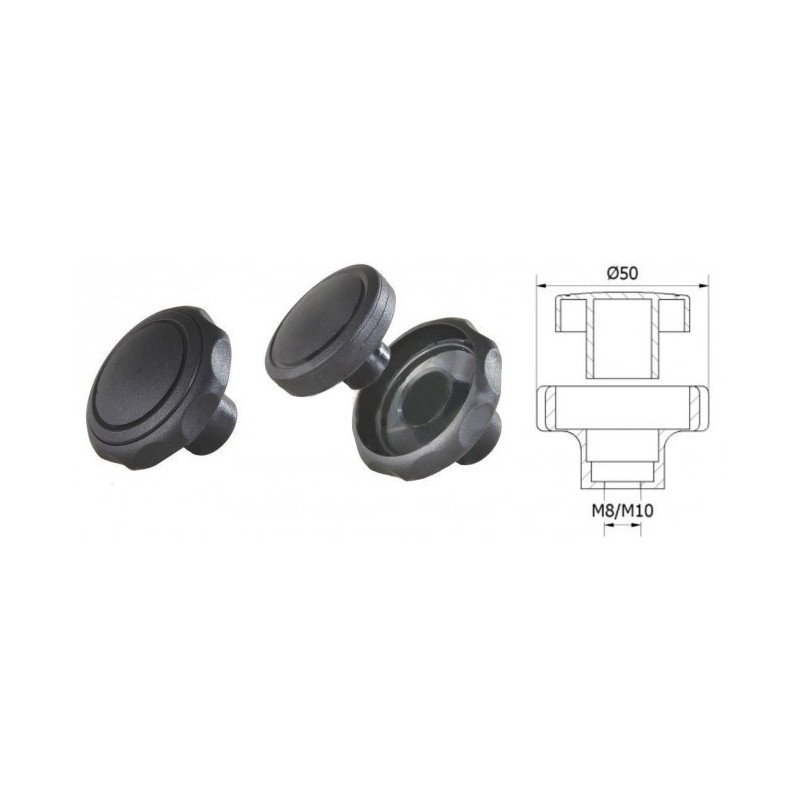 Pokrętło składane pok 02 fi 50 m10  804