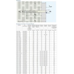 Dybel ramowy łeb sześciokątny arl 12/220mm