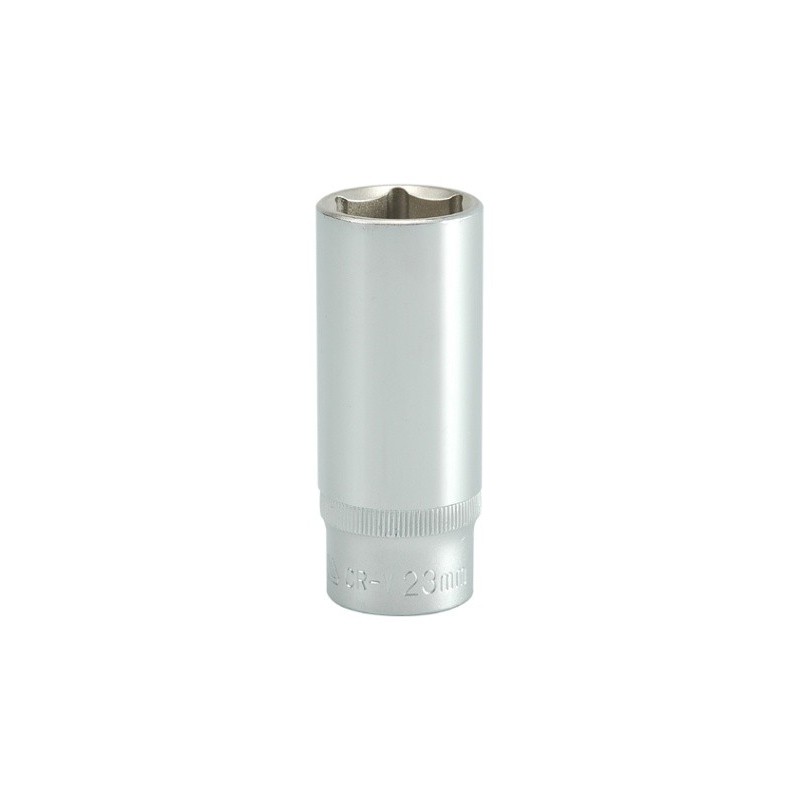 Nasadka długa 6-kątna chromowana 1/2'' 23mm