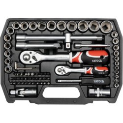 Zestaw narzędziowy 1/2'' 1/4' 72 części m