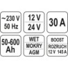 Prostownik elektroniczny z wspomaganiem rozruchu 12/24v 30a